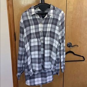 Flannel 1/2 button up American Eagle
